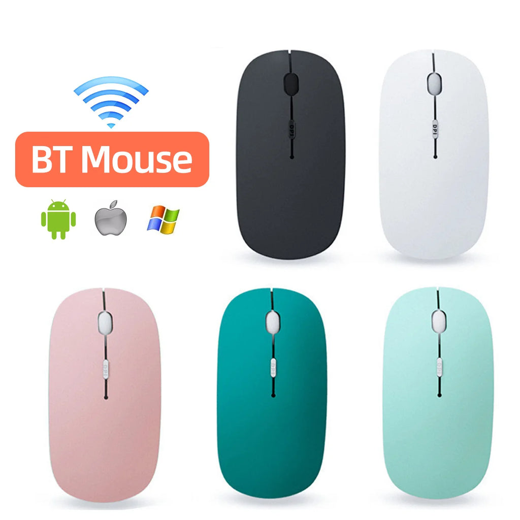 Ratón inalámbrico Bluetooth para iPad, Samsung, Huawei, Lenovo, MiPad, Android, Windows, tableta, batería, ratón para ordenador portátil