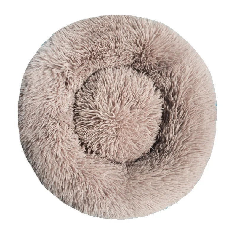 Cama Redonda de Felpa para Mascotas - Perros y Gatos