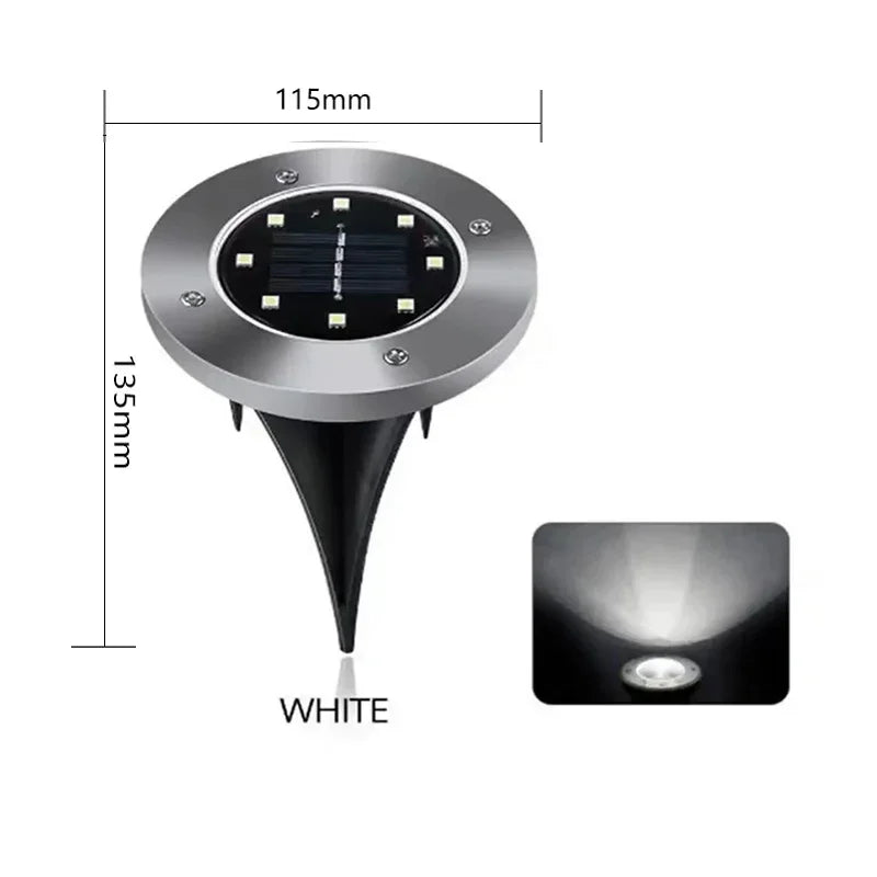 Luz Solar Subterránea LED para Jardín y Deck