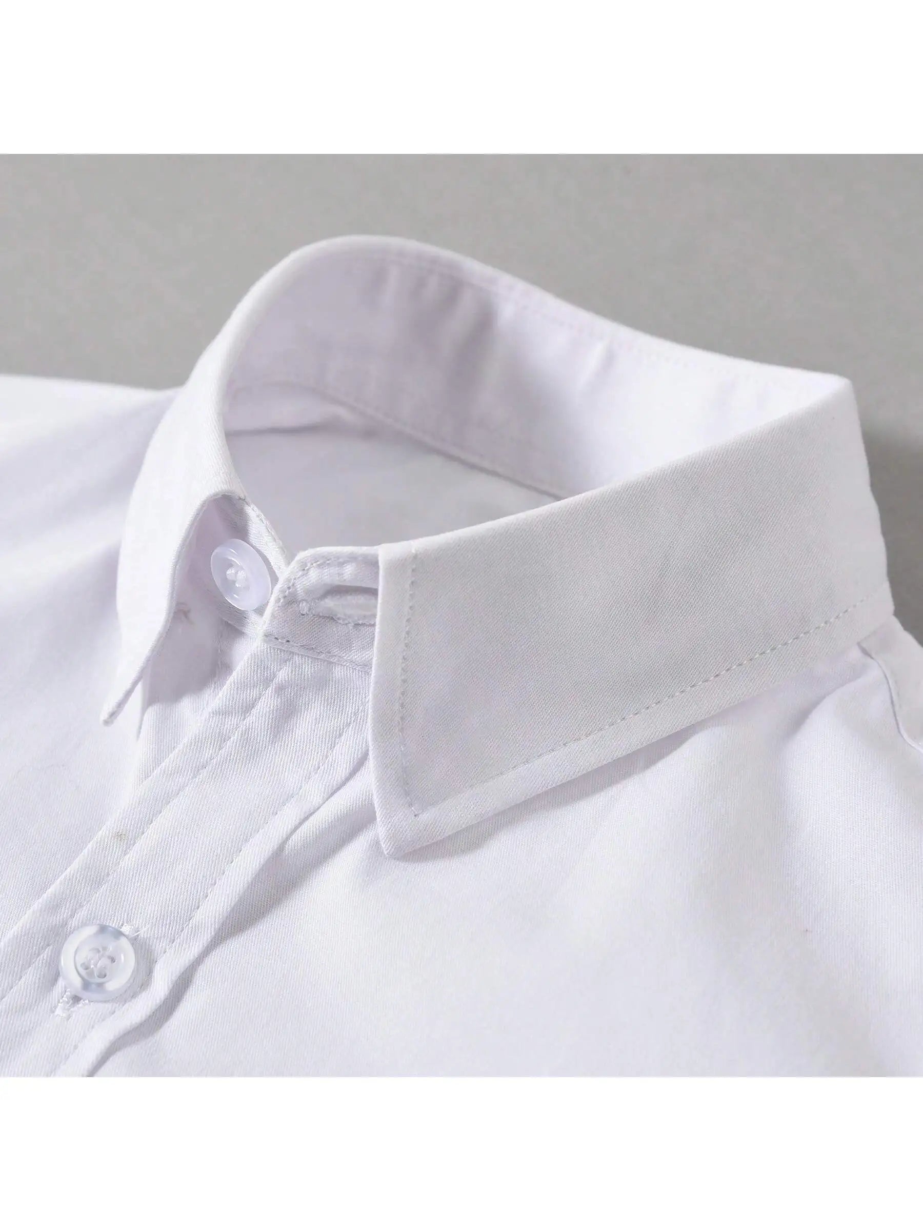Camisas blancas de manga larga para niños, uniformes escolares