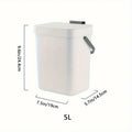 Bote de basura silencioso y cerrado que ahorra espacio: 3/5 L, cubo sellado ecológico para cocina y oficina, no necesita electricidad
