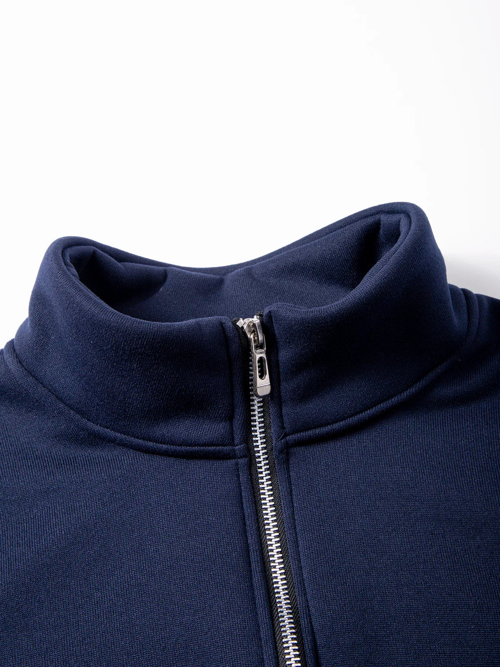 Otoño hombres cremallera pulóver cuello alto suéteres cálidos Color sólido manga larga moda masculina Casual sudadera diaria Top