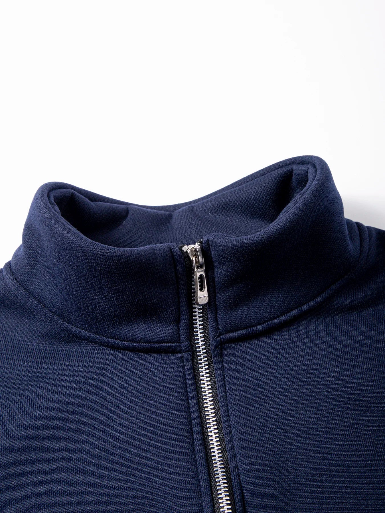 Otoño hombres cremallera pulóver cuello alto suéteres cálidos Color sólido manga larga moda masculina Casual sudadera diaria Top