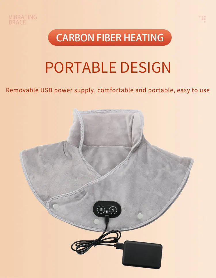 Almohadilla Térmica para Cuello y Hombros con Vibración