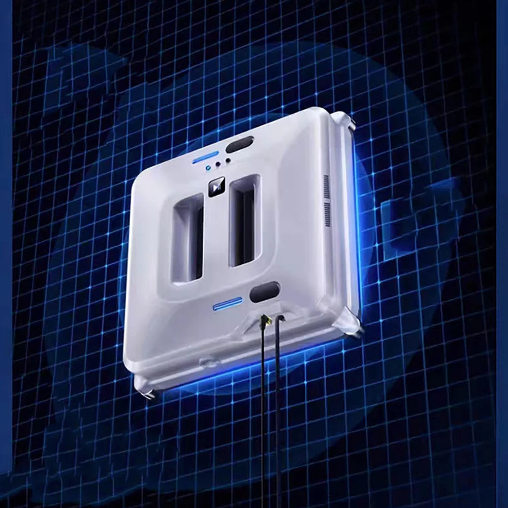 Limpiador de ventanas robótico con doble pulverización de agua, automático, de alta succión, anticaída, para limpieza de ventanas y vidrios exteriores, con control remoto.