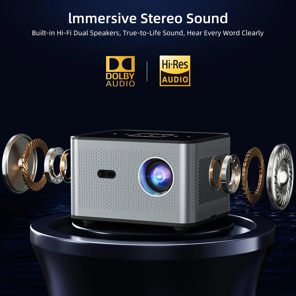 Proyector inteligente Xnano X3Pro nativo 720P Android 11 190ANS 4K decodifica doble WiFi BT5.0 cine portátil en casa