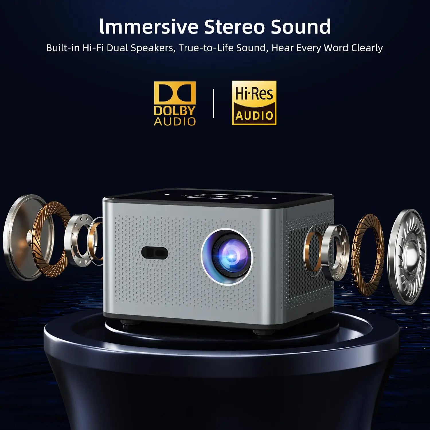 Proyector inteligente Xnano X3Pro nativo 720P Android 11 190ANS 4K decodifica doble WiFi BT5.0 cine portátil en casa
