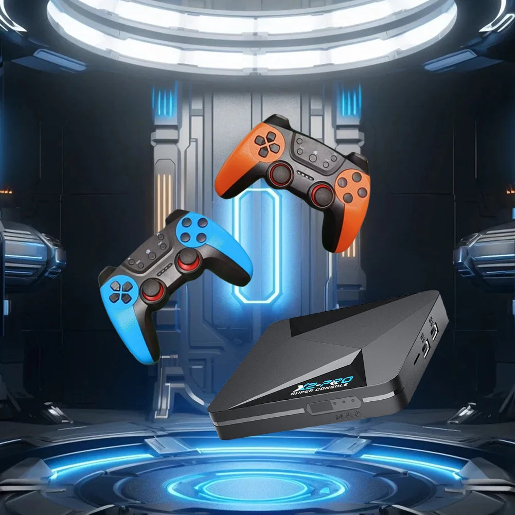 Consola de videojuegos Retro X2 Pro TV Box más de 100000 juegos con 2 Gamepads Super Console 4K 60+ emuladores de juegos para DC/Arcade/MAME/Sega