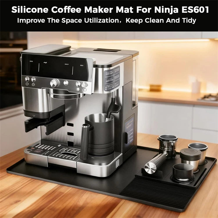 LMETJMA-alfombrilla de silicona para café con alfombrilla desmontable, antideslizante, resistente al calor, para máquina de café expreso Ninja Luxe