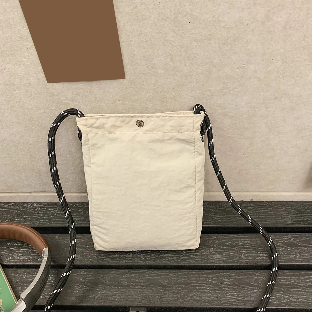 Bolso Bandolera de Nailon, Mini Bolso para Teléfono, Multifuncional, Cuadrado, Bolso de Hombro, Bolso Bandolera, Bolso de Lona, Bolso Mensajero