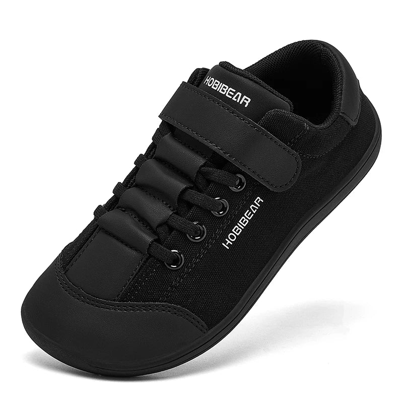 HOBIBEAR Zapatillas minimalistas descalzas para niños punta ancha
