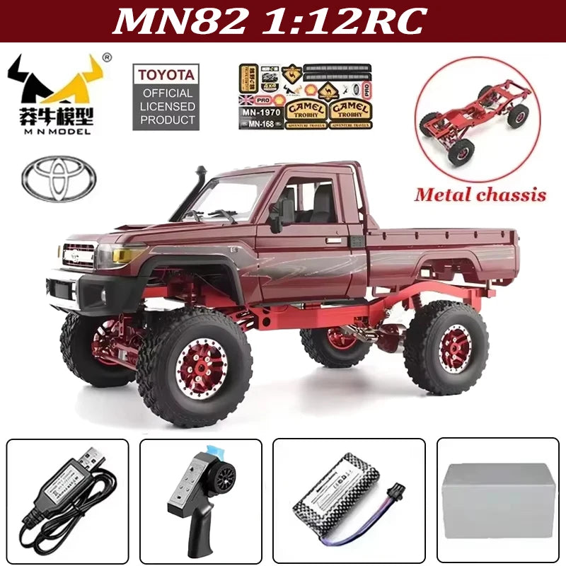 MN82 MN82S Toyota Rc 4x4 Rc CAR 2,4g 1/12 escala completa todoterreno Control remoto coche trepador de control remoto coche de juguete para regalo