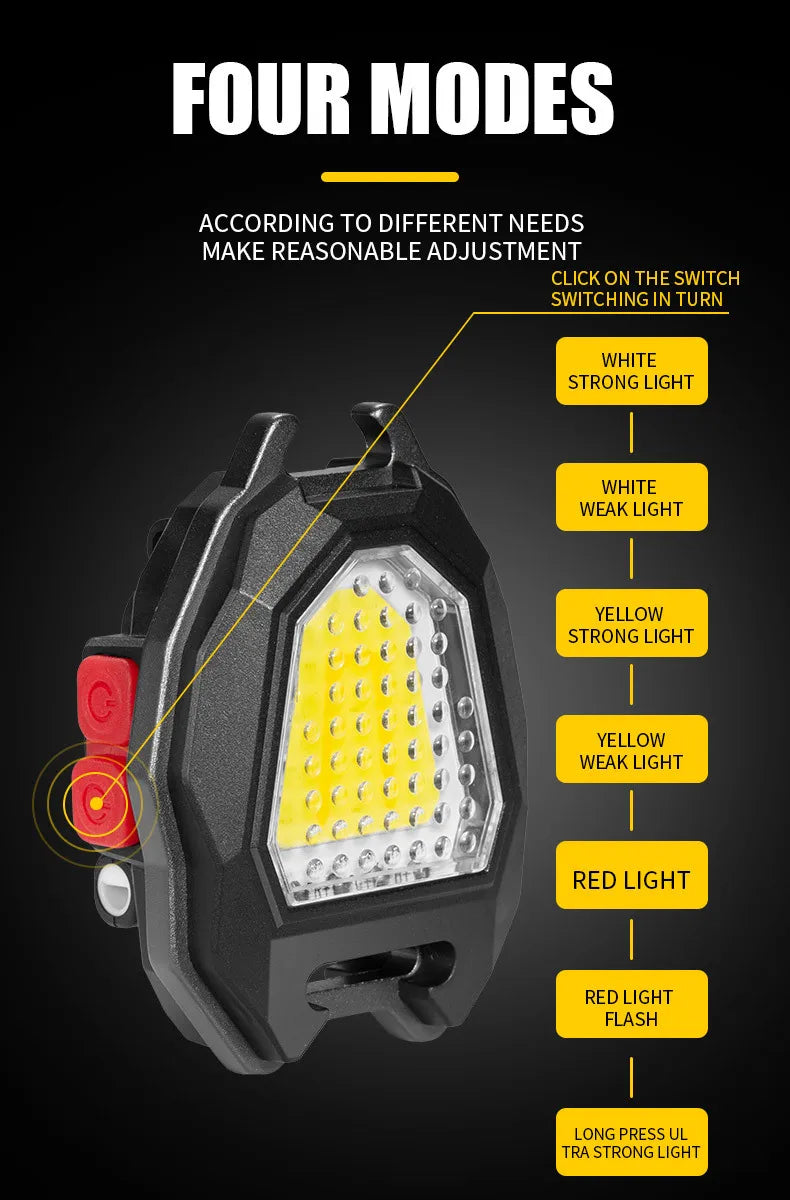 Mini Linterna LED 1500LM Recargable USB Llavero Soporte Magnético