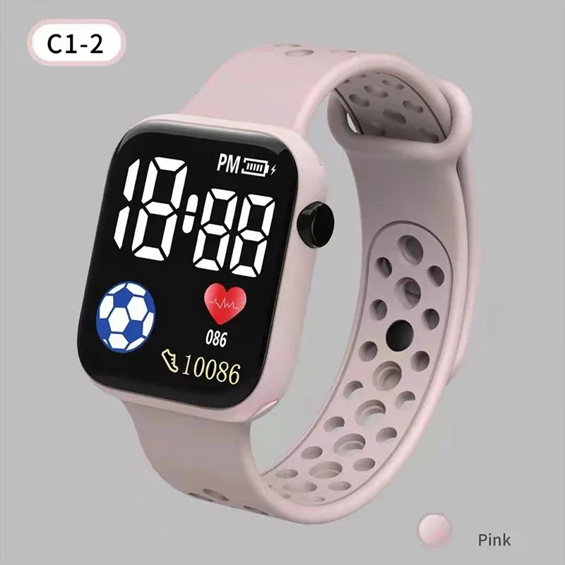 Relojes YIKAZE para niños, reloj Digital LED para niños, correa de silicona, reloj de pulsera electrónico de dibujos animados, reloj deportivo para niños y niñas, regalos