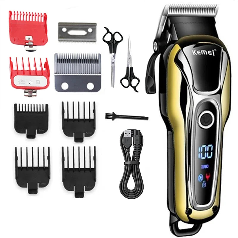 Cortadora de Pelo Inalámbrica KM-PG809A, Recortadora Profesional de Cabello