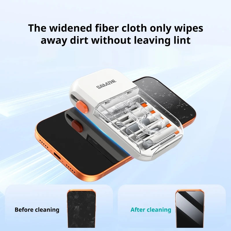 SAMZHE 14 en 1 Kit de herramientas de limpieza multifuncional Kit de cepillo de limpieza de teclado Bolígrafo de limpieza de auriculares para auriculares de teléfono Kit de limpieza profunda de teclado para puertos de