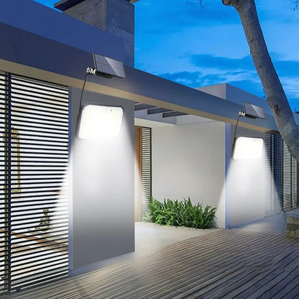 Lámpara Solar LED Exterior con Sensor de Movimiento IP65 3 Modos