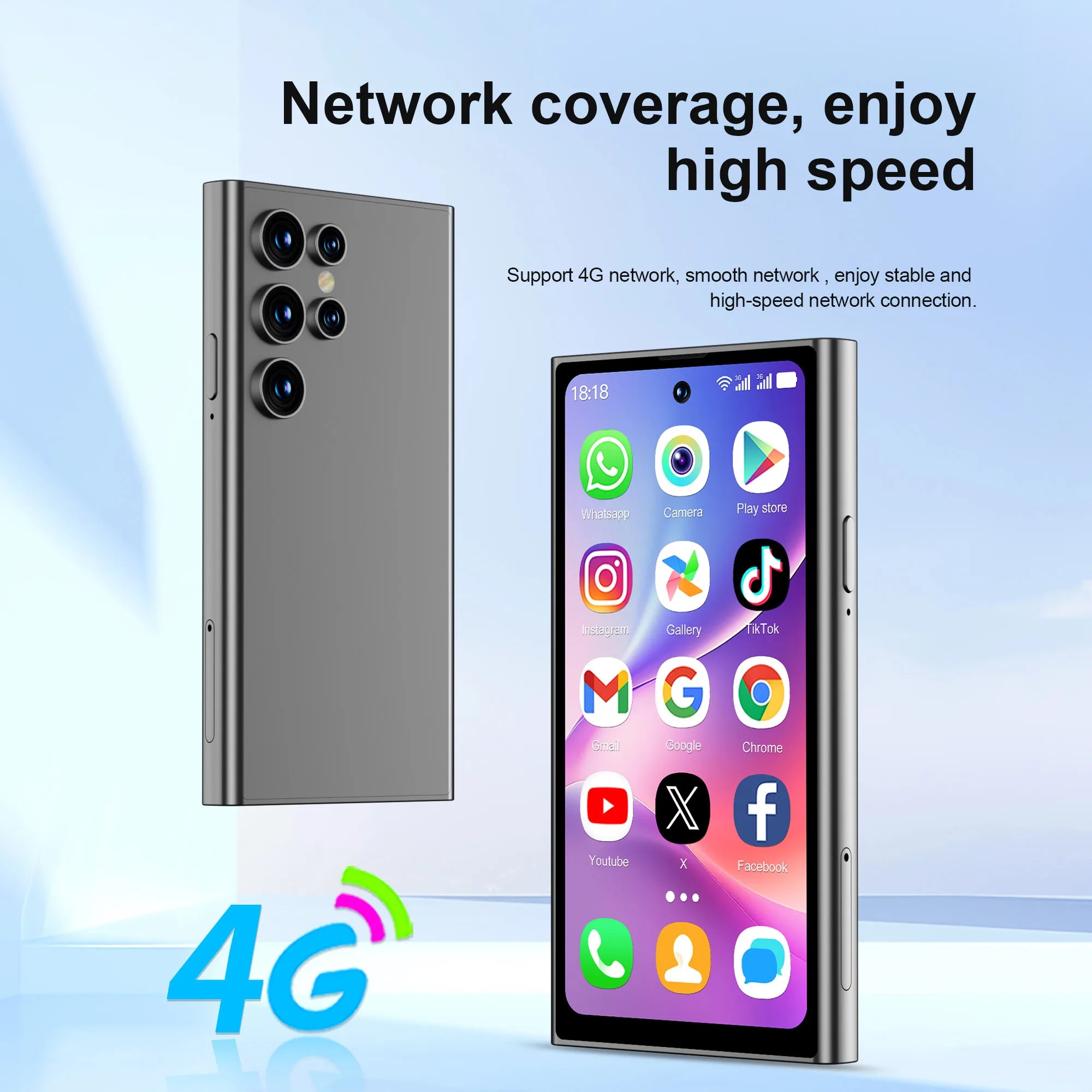 SERVO S27 MINI teléfono inteligente pequeño 4G LTE Android 12,0 OS 3GB + 64GB APP Store GPS 4,0 "pantalla completa de bolsillo teléfonos inteligentes 2 SIM en espera