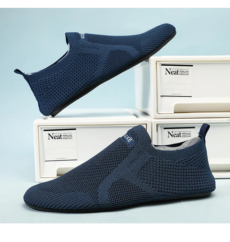 Zapatillas informales transpirables para hombre, zapatos ligeros sin cordones para caminar para hombre, mocasines flexibles antideslizantes para parejas, calzado suave de verano