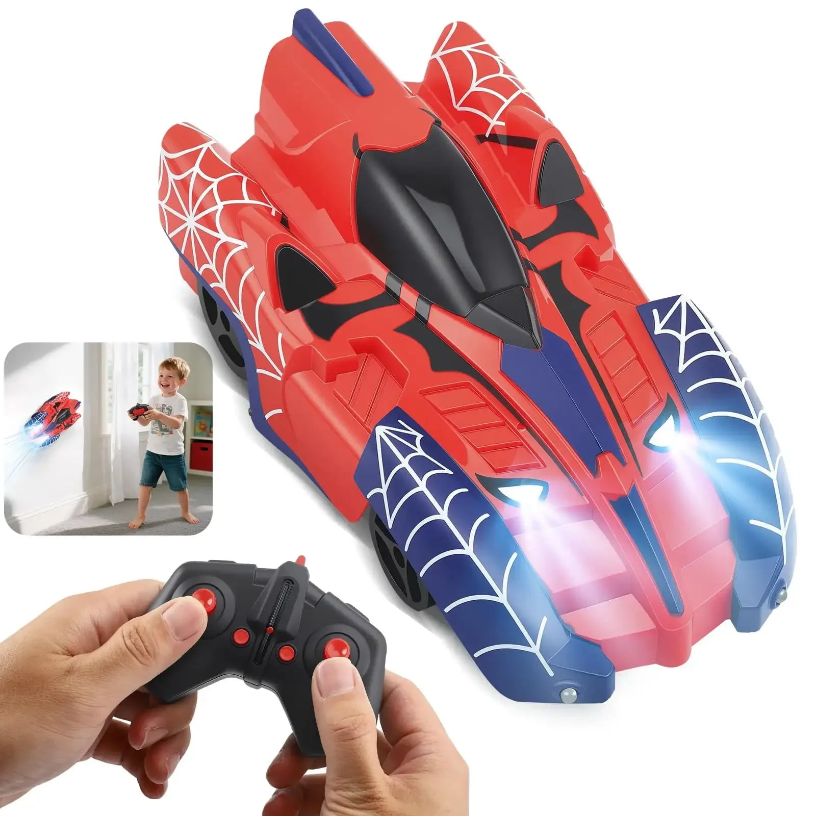 Auto RC Trepador de Paredes Gravedad Cero con Luces LED 360°