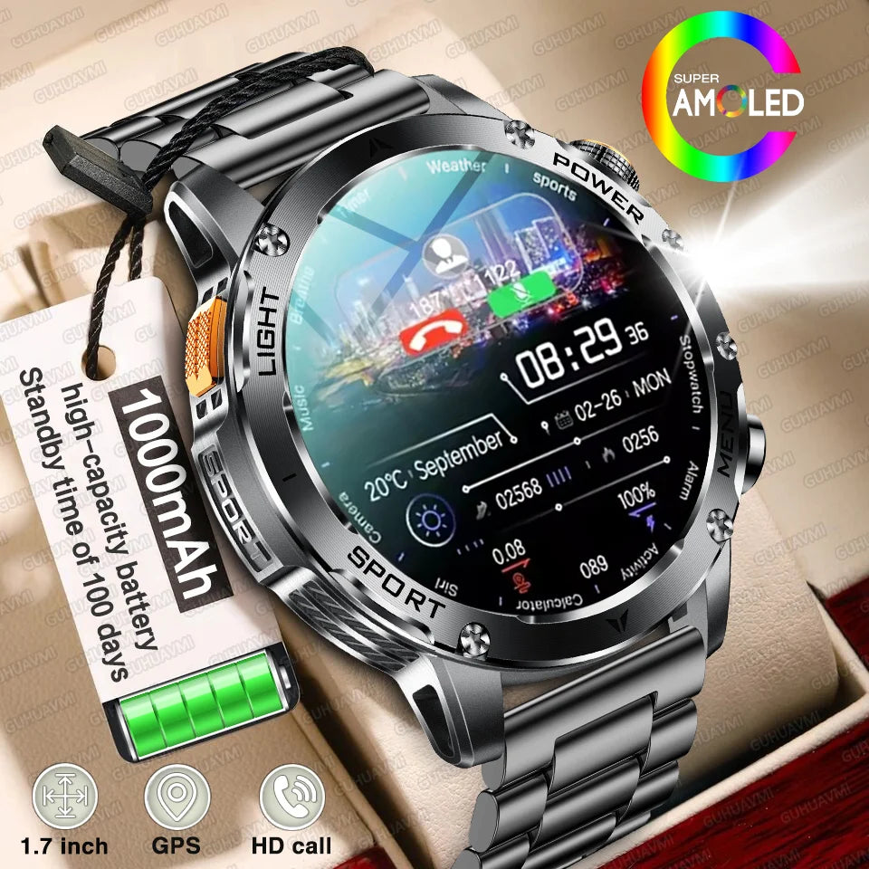 Reloj Inteligente AMOLED GPS Bluetooth Fitness