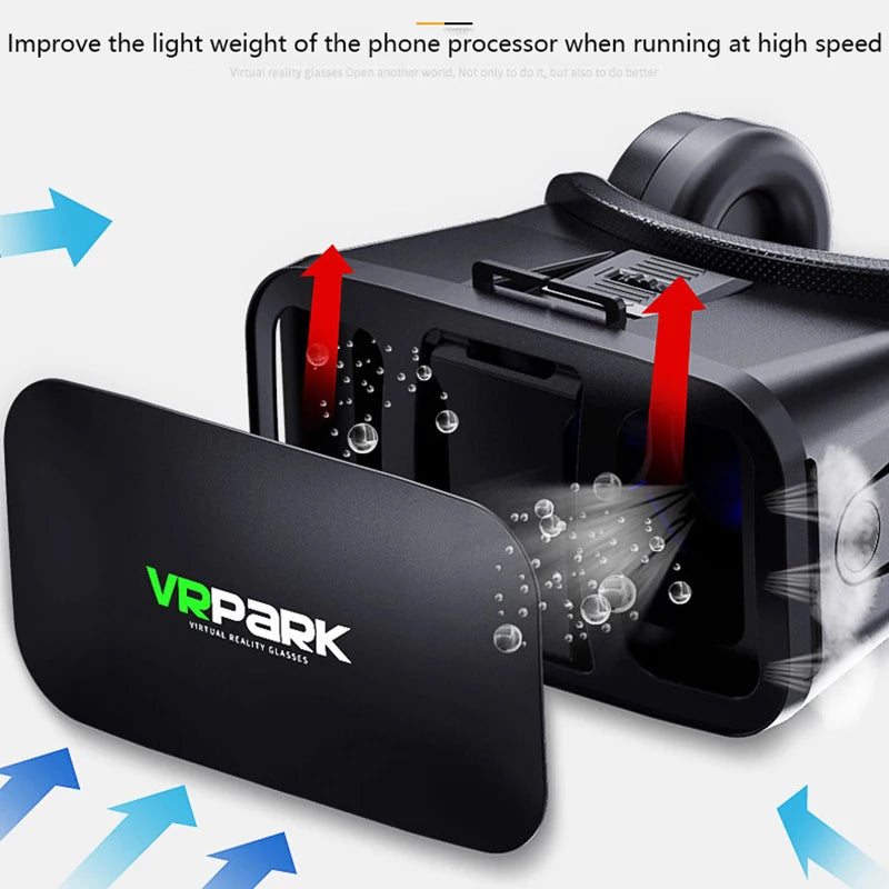 Gafas de Realidad Virtual, Casco VR 3D para Teléfono, Lentes, Dispositivos Móviles, Smartphones, Visor de Juegos, Set Viar