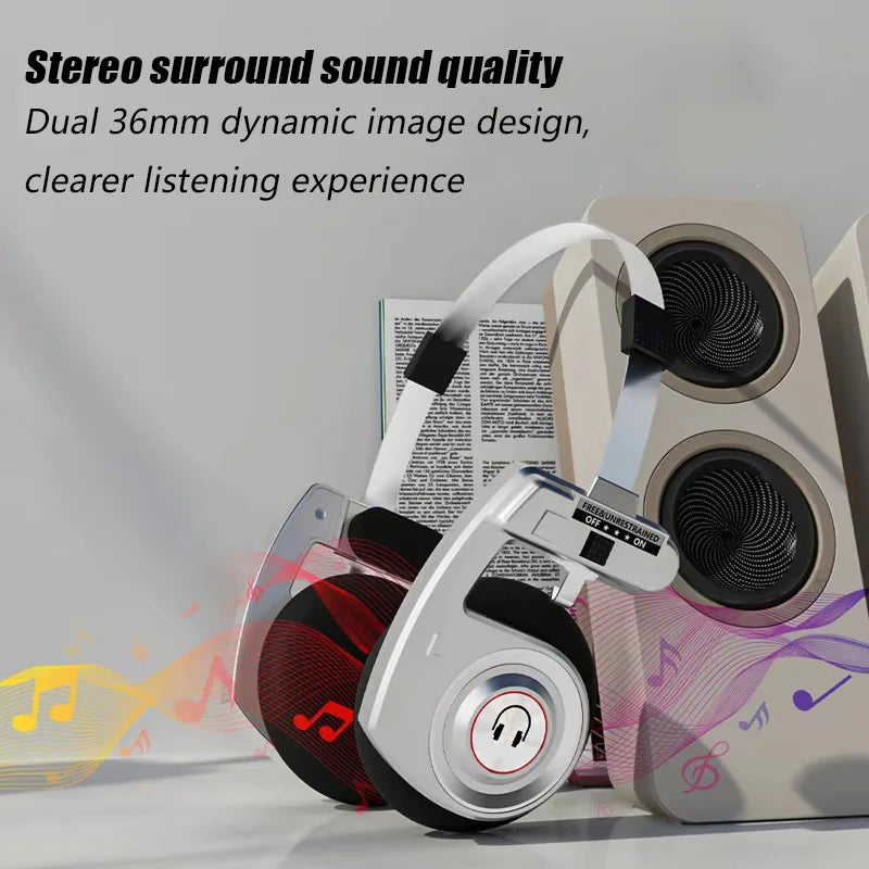 Auriculares Bluetooth Retro Plegables con Cancelación de Ruido ANC