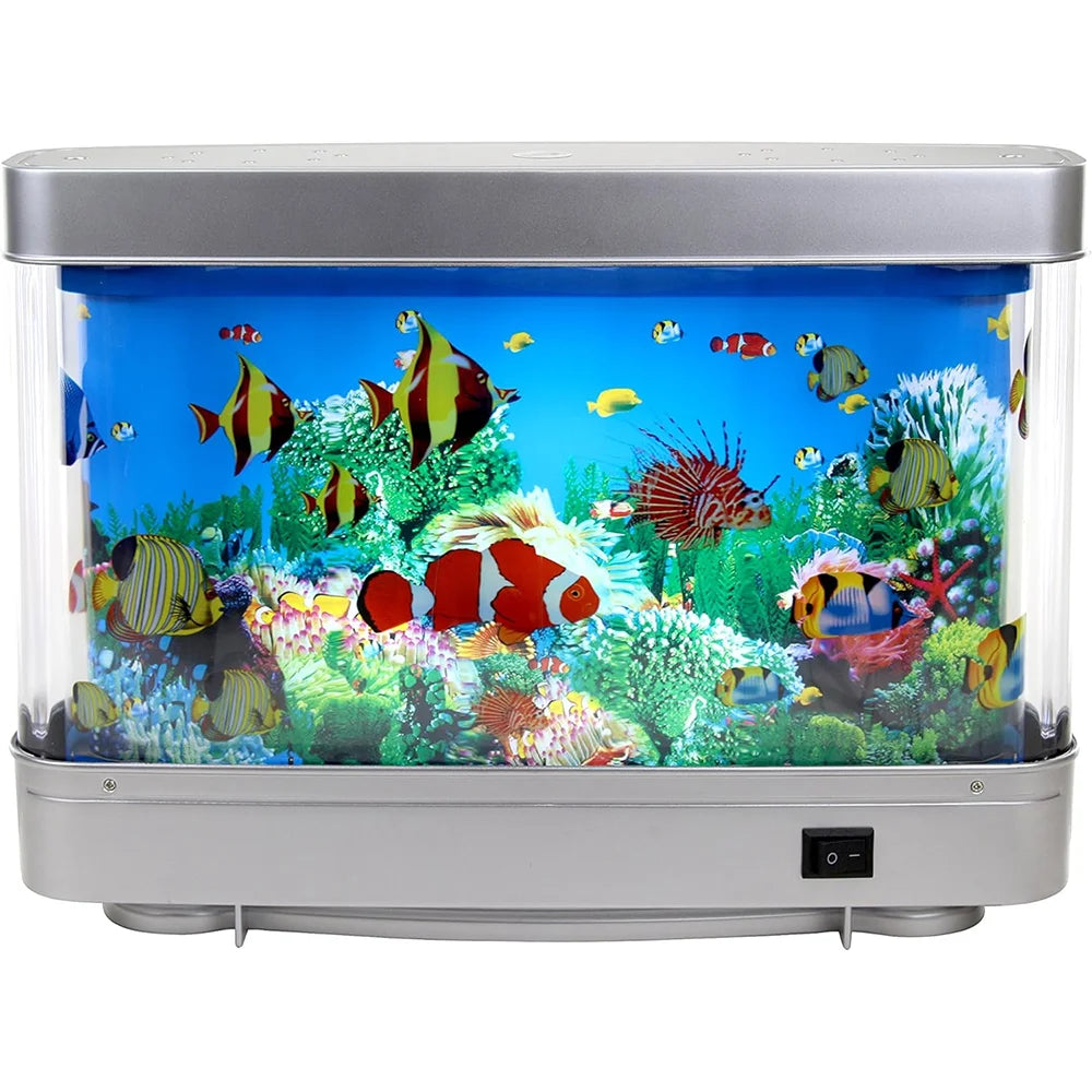 Lámparas de tanque de peces tropicales, decoración de acuario Artificial, océano Virtual en movimiento, luz nocturna para niños, regalo de Halloween y Navidad, juguete
