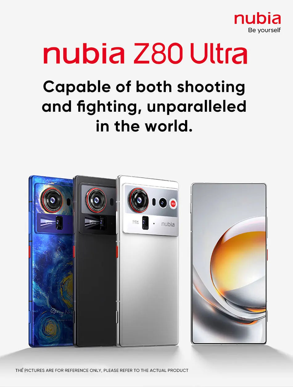 Teléfono Inteligente nubia Z80 Ultra 5G Oficial, Versión Global, Snapdragon 8 Elite Gen 5, 7200 mAh, Pantalla OLED de 6.85'' y 144 Hz, Carga Rápida de 90 W
