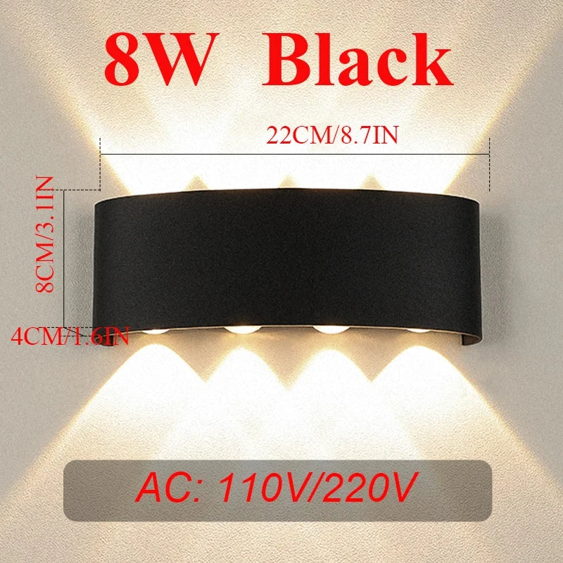 Aplique de Pared LED Impermeable Interior y Exterior
