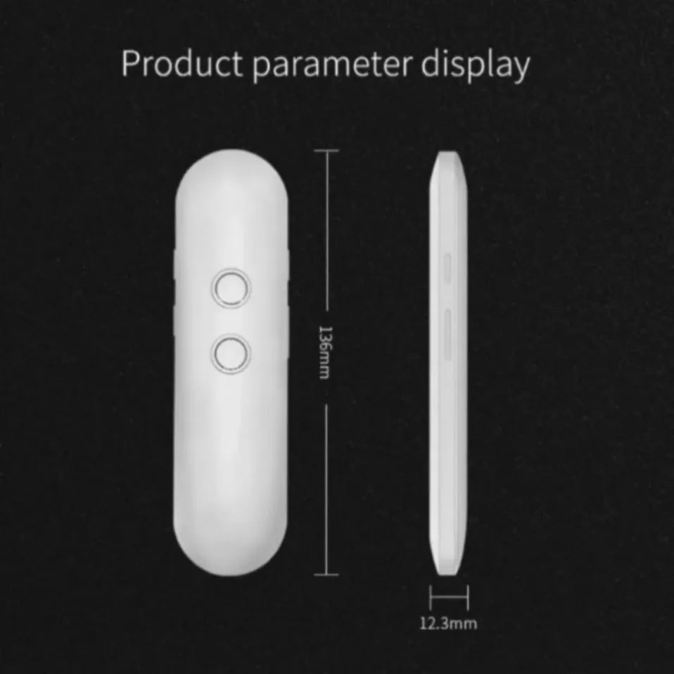 Mini T4 AI Translator Smart Pen Inalámbrico, 40 Idiomas, Compatible con Bluetooth, Portátil, Traducción de Voz Instantánea Bidireccional en Tiempo Real