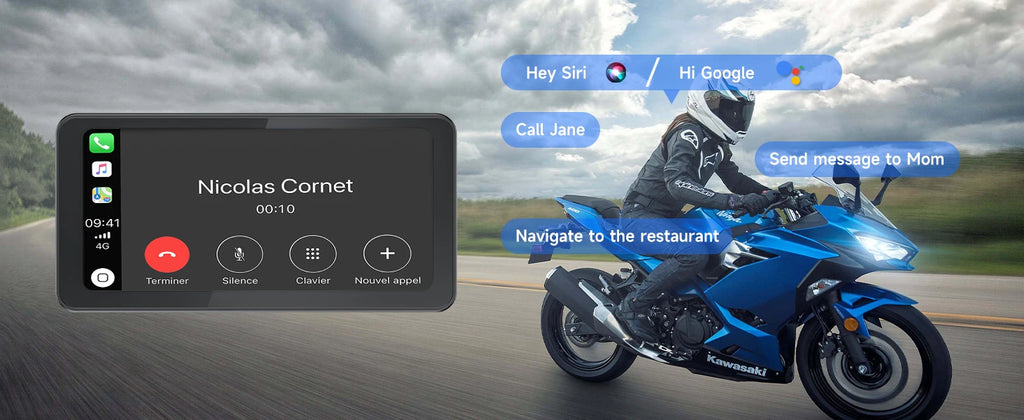 Pantalla táctil inalámbrica del navegador GPS del coche de Apple Carplay/Android de la motocicleta portátil de 6,25 pulgadas