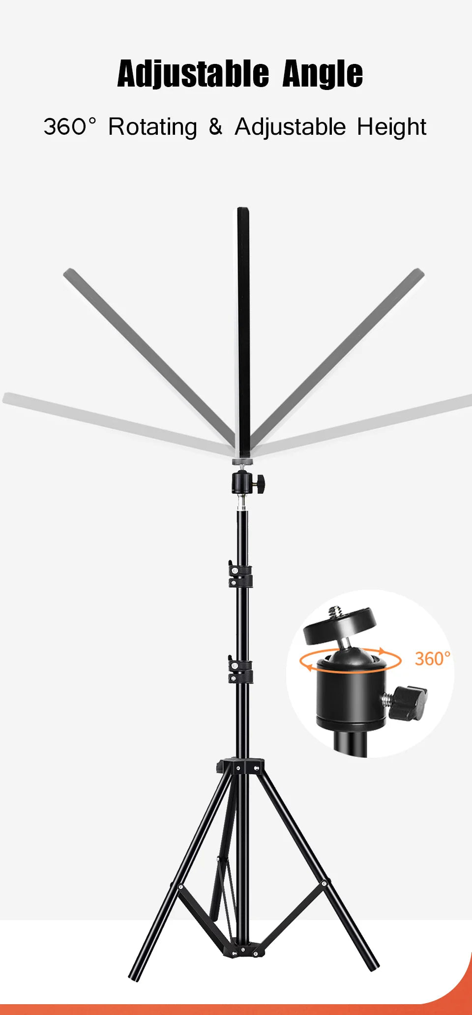 Luces LED para vídeo, iluminación para fotografía de conferencias, luz para Selfie, lámpara de estudio fotográfico con trípode para disparar transmisión en vivo, Zoom TikTok