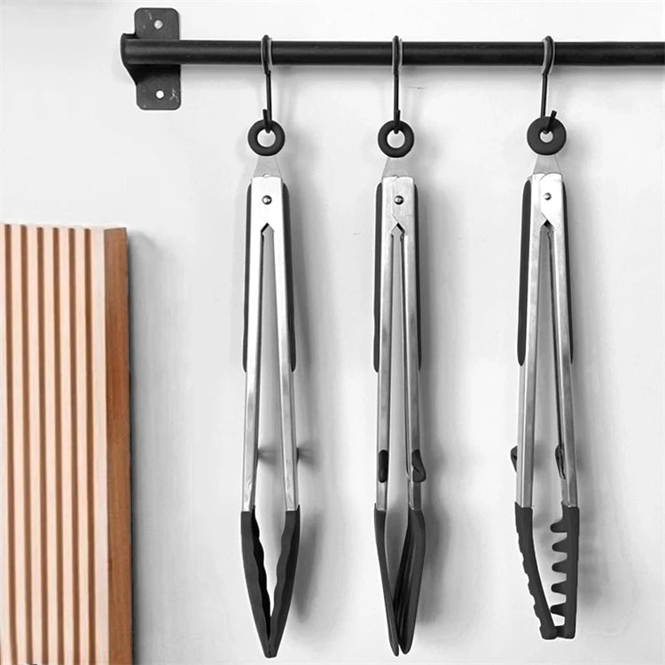 LMETJMA pinzas de cocina pinzas de silicona para alimentos pinzas antiadherentes para servir cocinar para barbacoa ensalada carne Pasta espaguetis fideos JT302