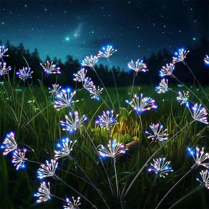 Lámpara Solar de Jardín para Exteriores, Impermeable, Decorativa, Luces de Estrella Oscilantes para Patio, Césped, Camino, 2 Modos de Iluminación