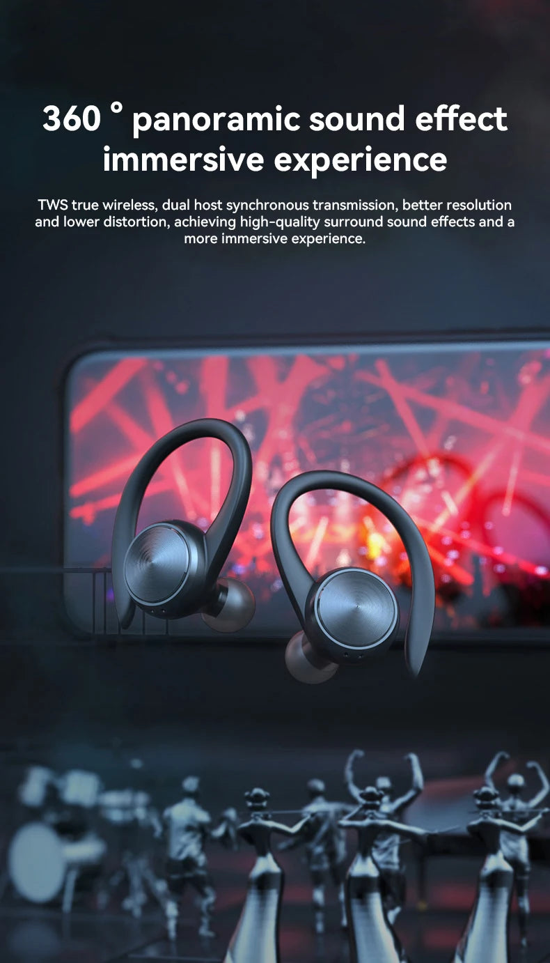 MZYMI Auriculares Bluetooth 5.3 Pantalla Digital