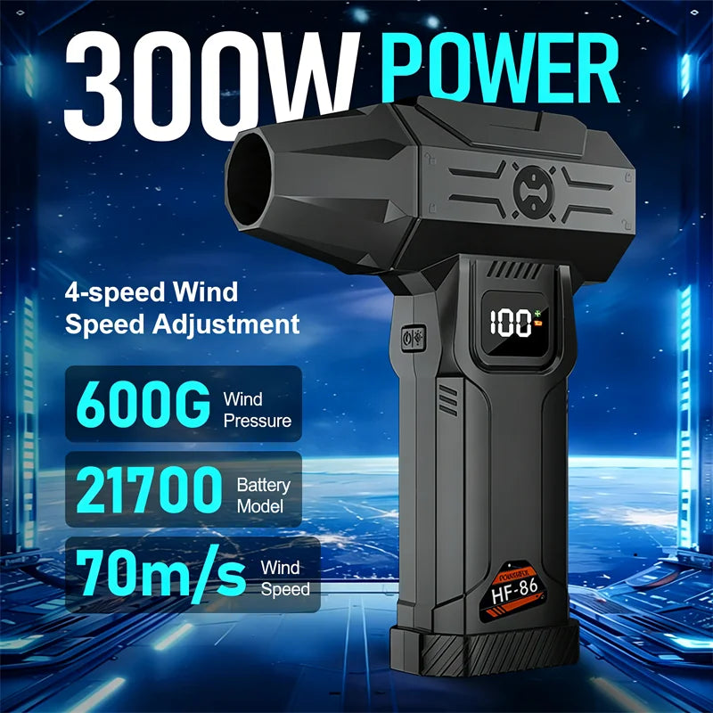 Soplador y aspirador turbo 2 en 1 para coche, hogar y PC, batería 10000 mAh