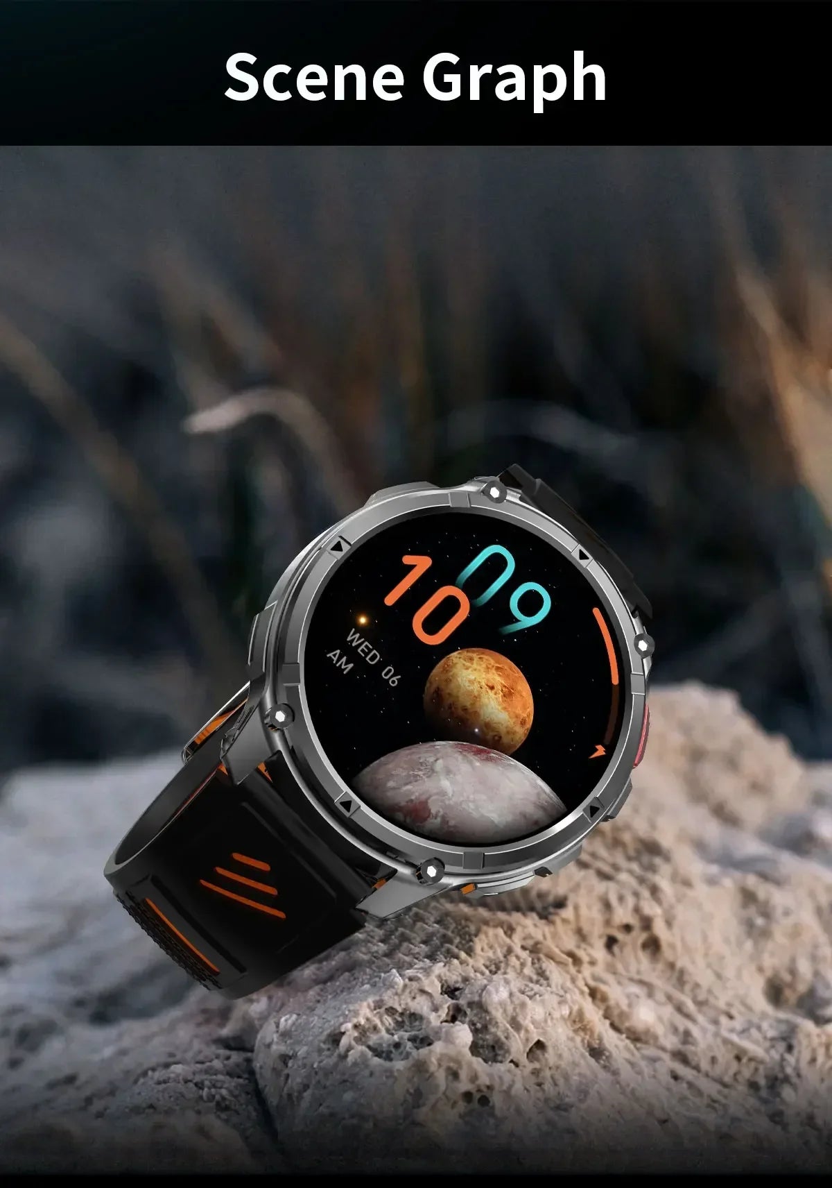 Reloj Inteligente Deportivo Militar 1100mAh 5ATM