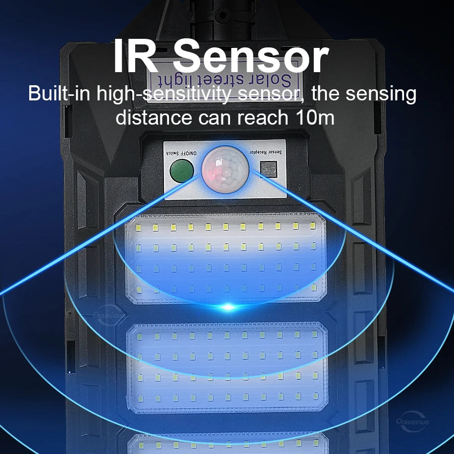 Lámpara Solar LED para Jardín con Sensor de Movimiento IP65