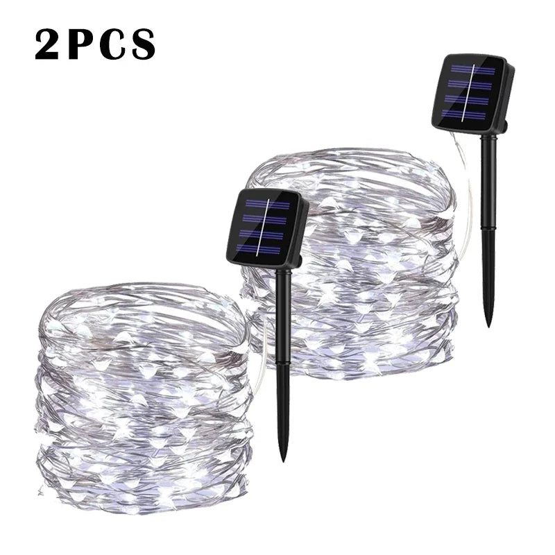 Guirnalda LED Solar para Jardín 7-32M - Impermeable IP65 8 Modos