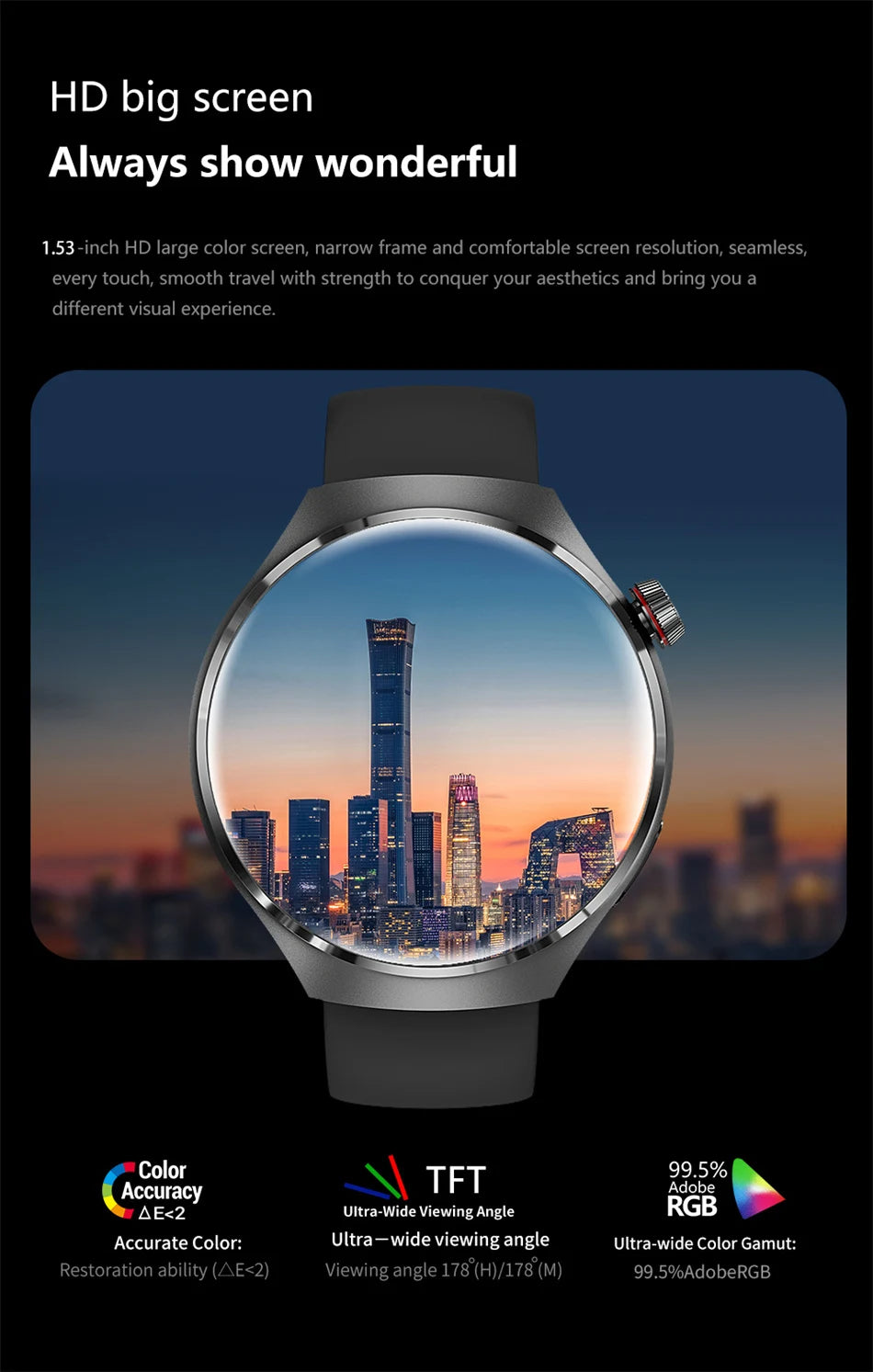 Reloj Inteligente 4 Pro GPS AMOLED Bluetooth