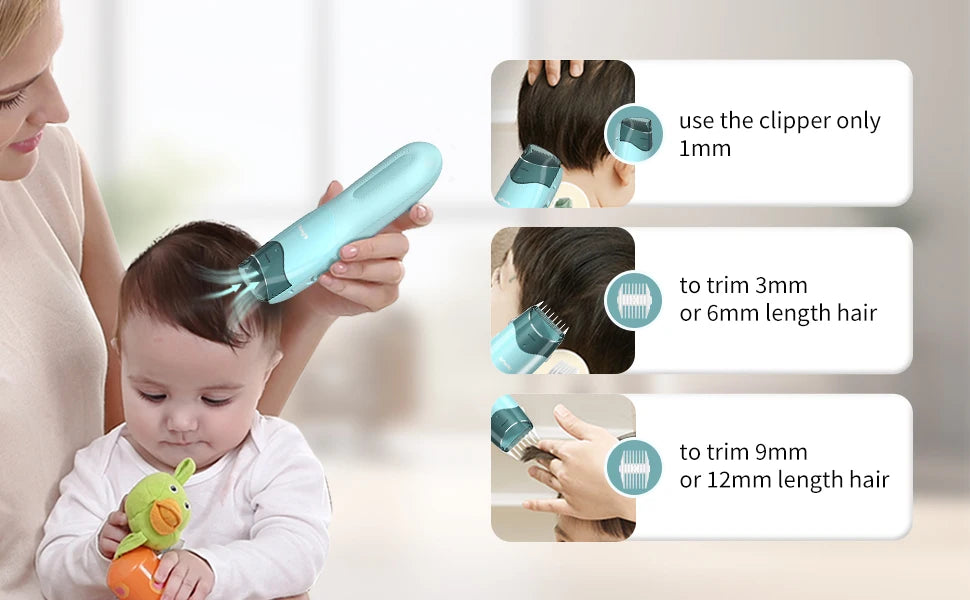 Cortapelos al vacío para niños y niños pequeños, recortador de pelo profesional, Kit de corte de pelo eléctrico, Máquina para cortar cabello recargable