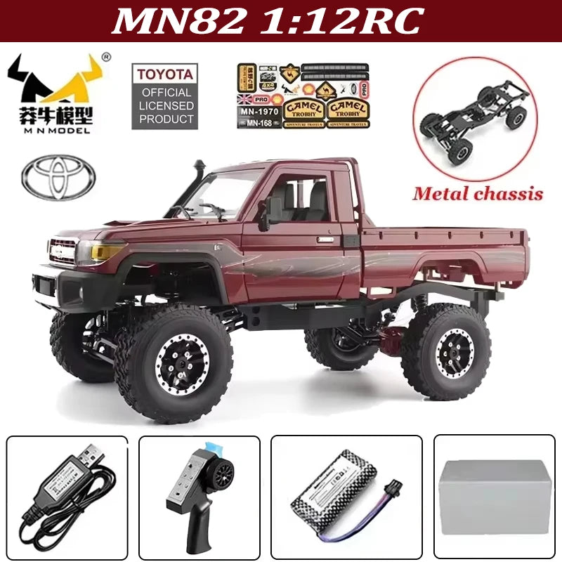 MN82 MN82S Toyota Rc 4x4 Rc CAR 2,4g 1/12 escala completa todoterreno Control remoto coche trepador de control remoto coche de juguete para regalo
