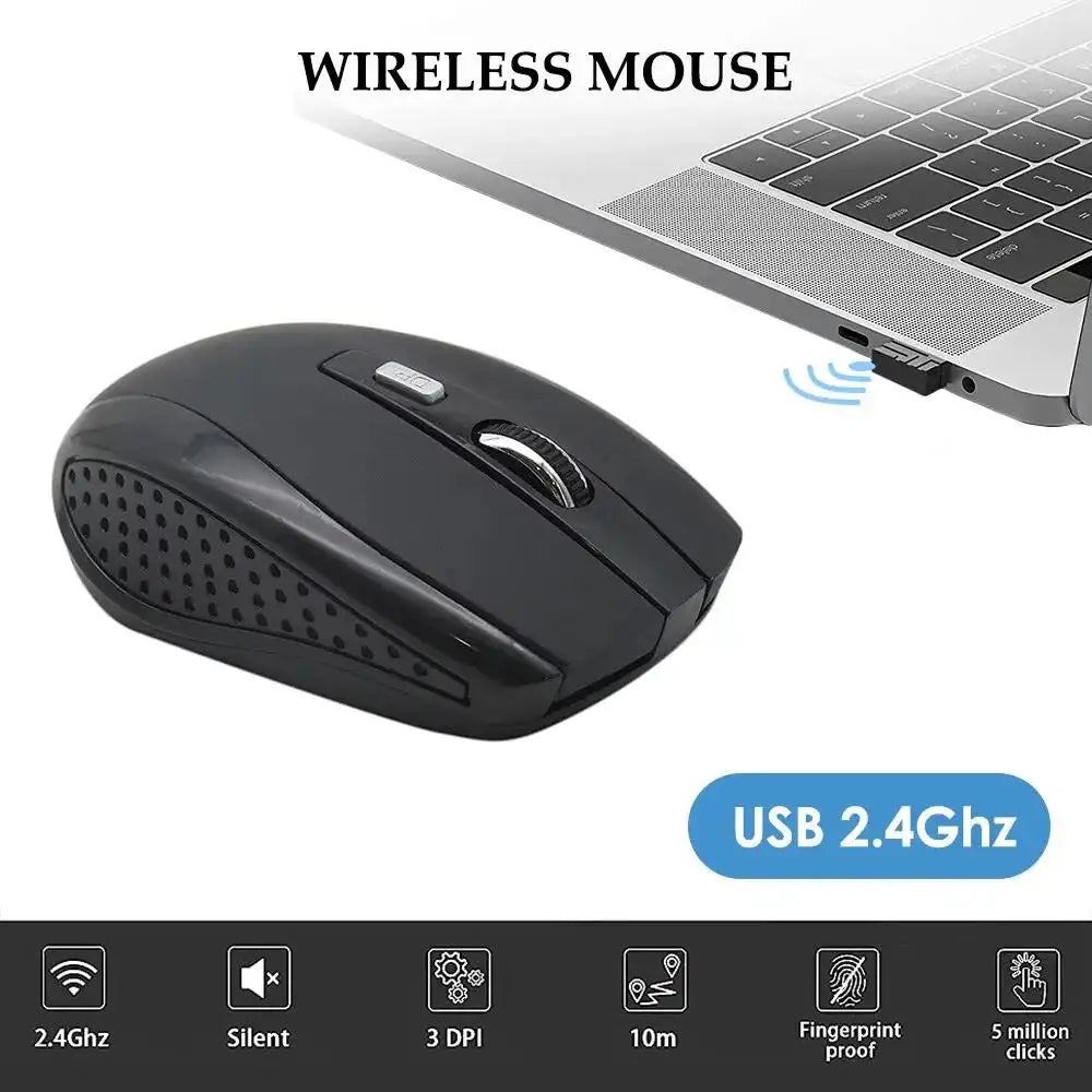 Ratón inalámbrico de 2,4G, ratón óptico para juegos de 2,4 Ghz, Mini ratón silencioso delgado de 800/1200/1600 DPI para portátiles Macbook PC
