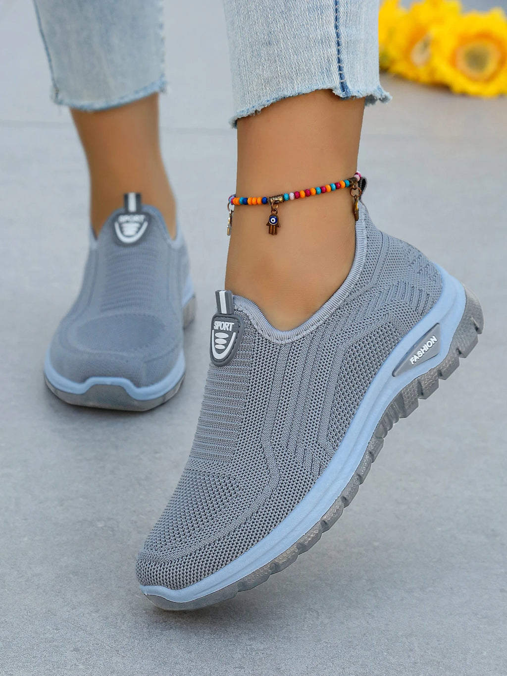 Zapatillas de Mujer Sin Cordones Tejido Transpirable