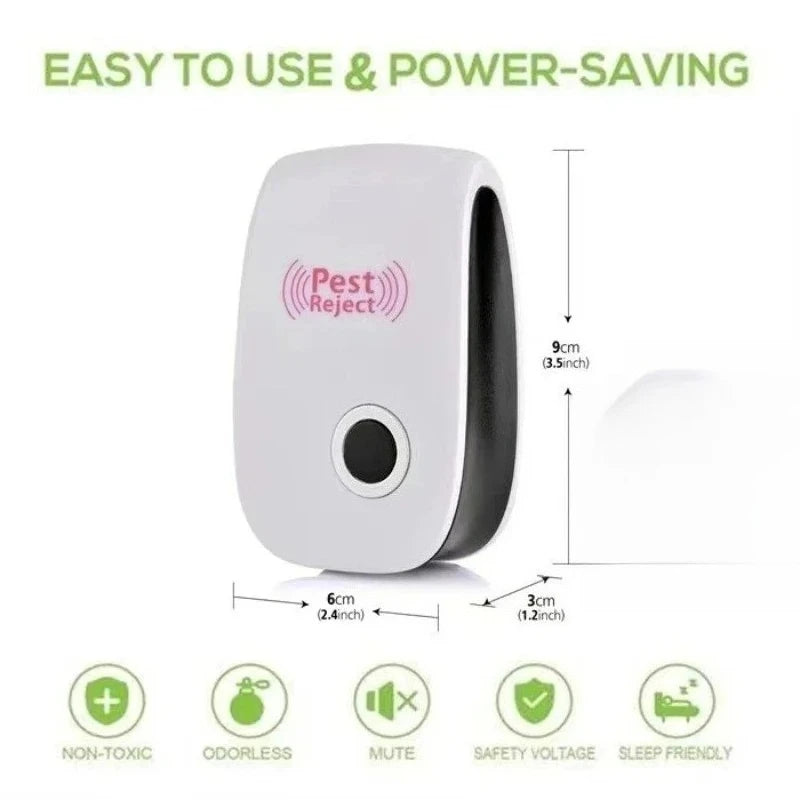 Repelente ultrasónico de plagas enchufable, control electrónico de insectos, repelente de mosquitos para el hogar, repelente de ratones, hormigas, arañas, cucarachas