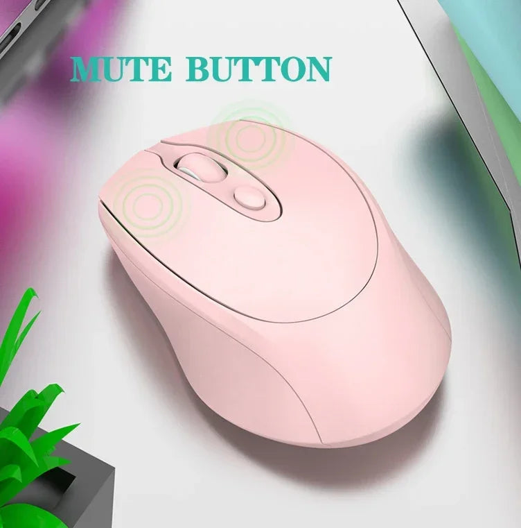 Ratón inalámbrico recargable para ordenador, Mouse inalámbrico Compatible con Bluetooth de 2,4G, USB, silencioso, para PC, portátil, Macbook y tableta