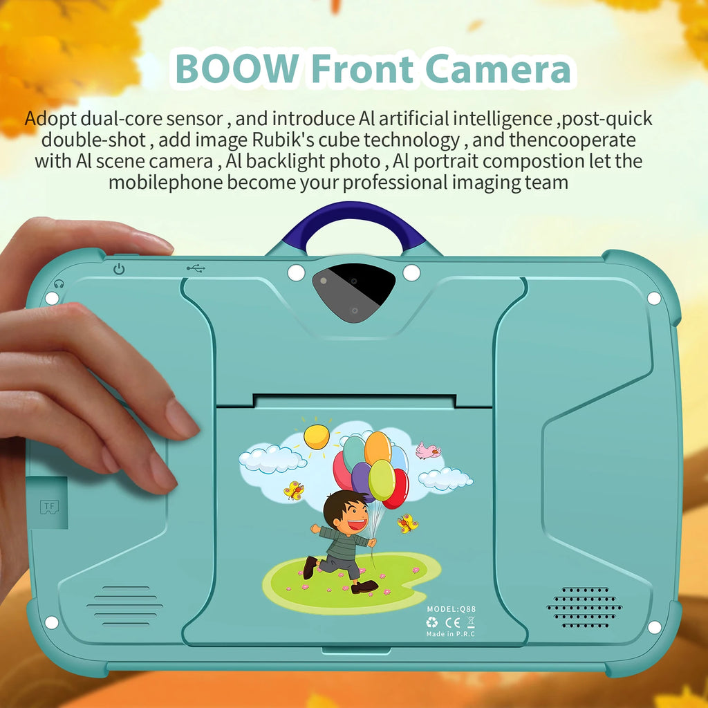 Tableta Infantil 2025 de 7 Pulgadas con WiFi 5G, Quad Core, 4GB de RAM, 64GB de ROM, Versión Educativa de Google Learning, con Doble Cámara