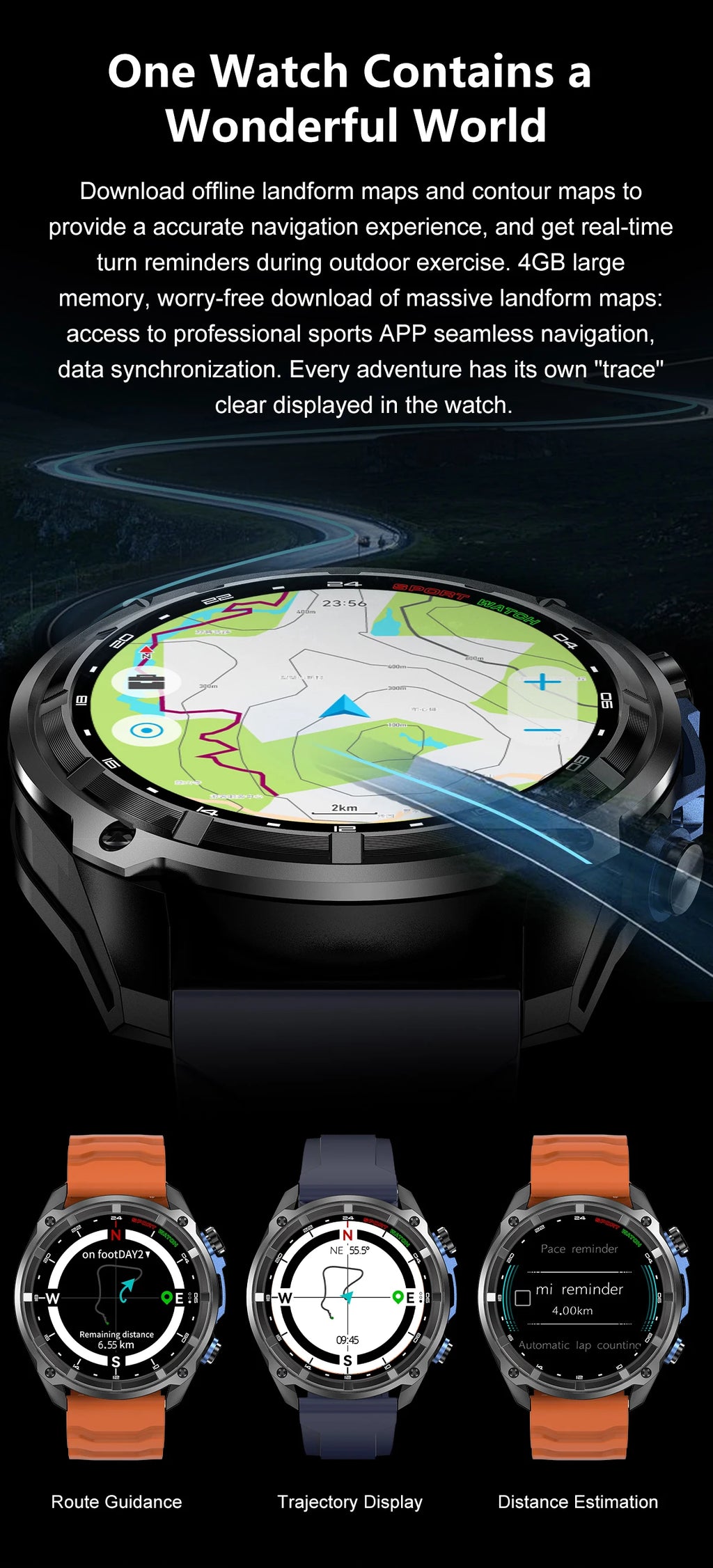 T-Rex3 Reloj Inteligente Militar GPS 10ATM