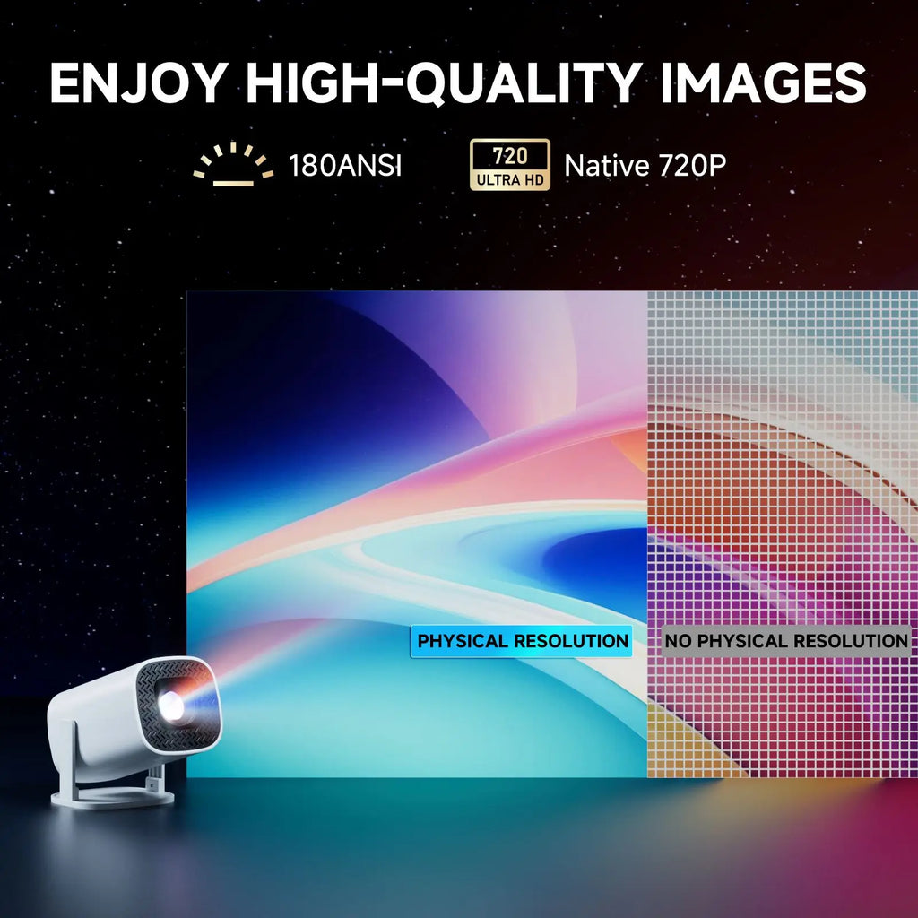 Mini proyector P30 Pro, Android 14, WiFi 6, Bluetooth 5.0, resolución 720P